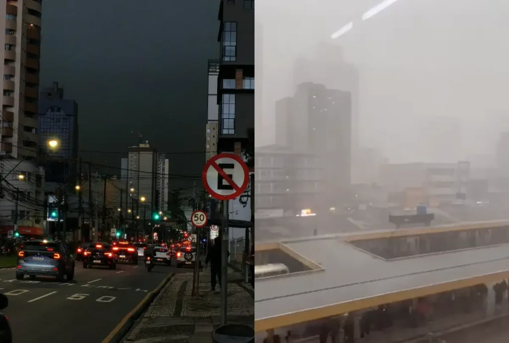 Temporal em Curitiba assusta moradores