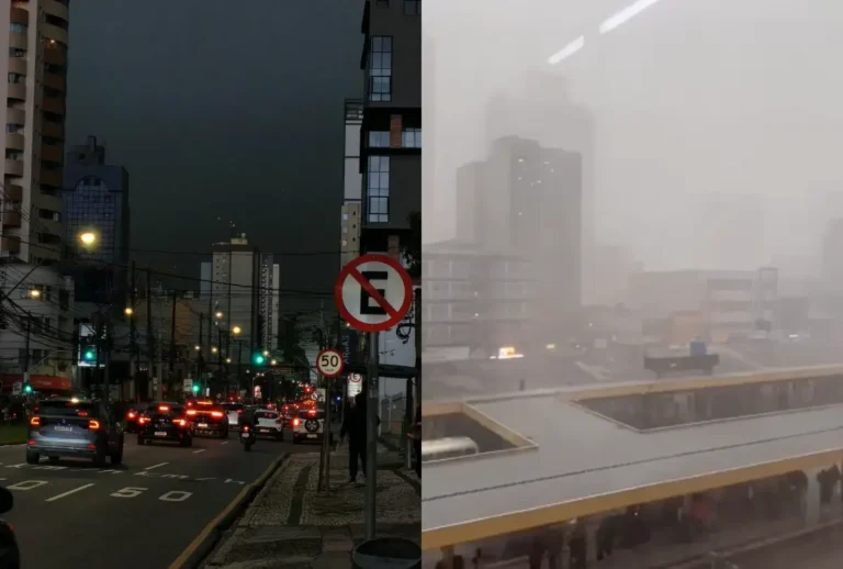 Temporal em Curitiba assusta moradores