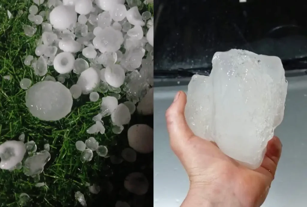 Granizo em Santa Maria do Oeste