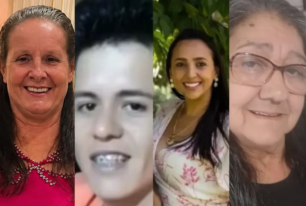Algumas das vítimas do acidente