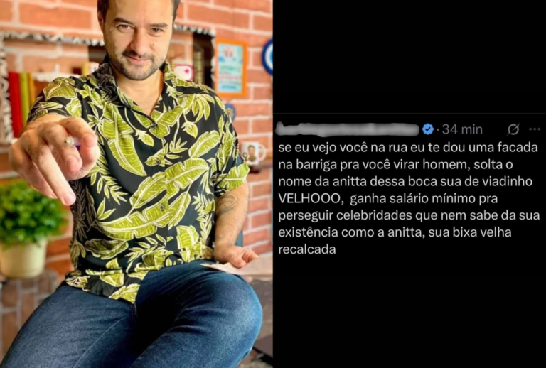fã de anitta ameaça jornalista