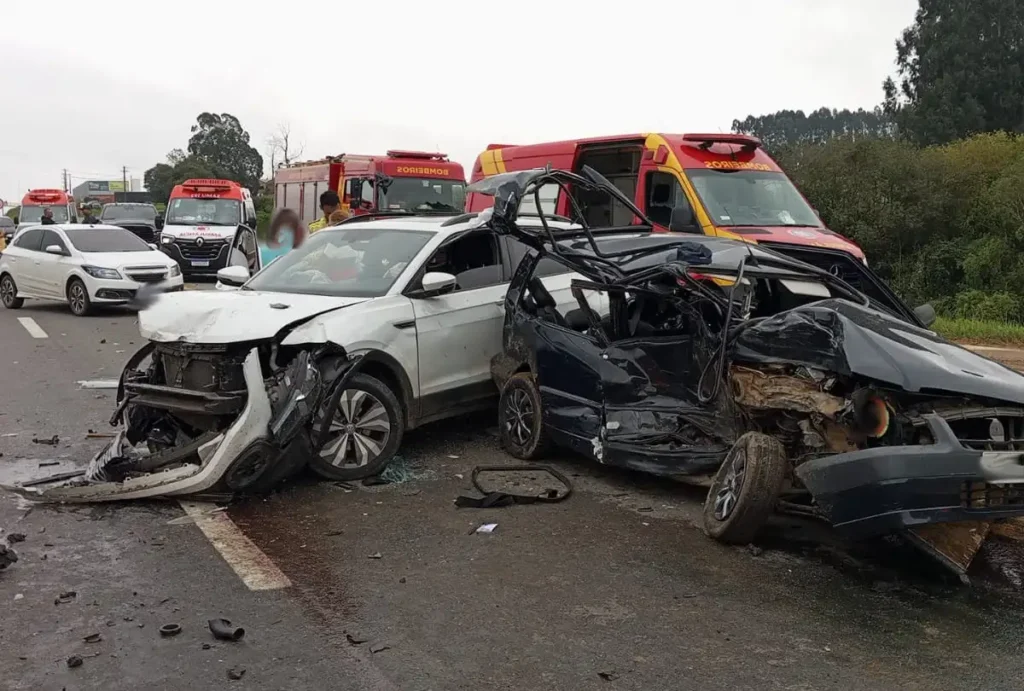 Acidente na BR-277 hoje em Palmeira