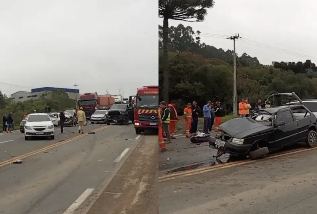 Acidente na BR-277 deixou um idoso ferido