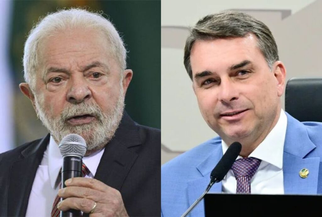 Lula e Flavio Bolsonaro