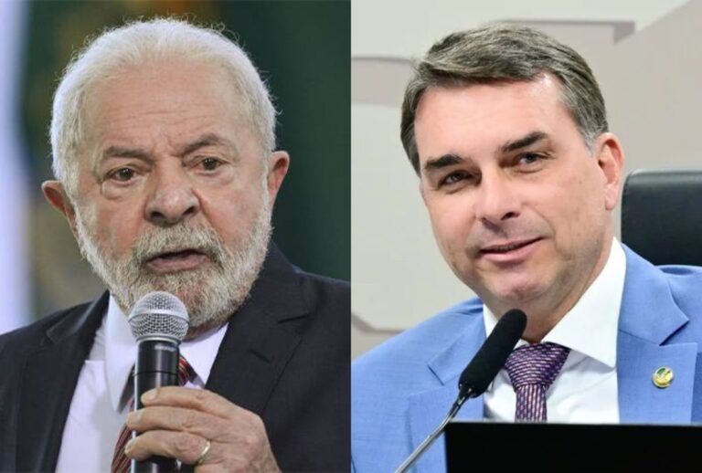 Lula e Flavio Bolsonaro