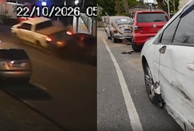 motorista bêbado portão