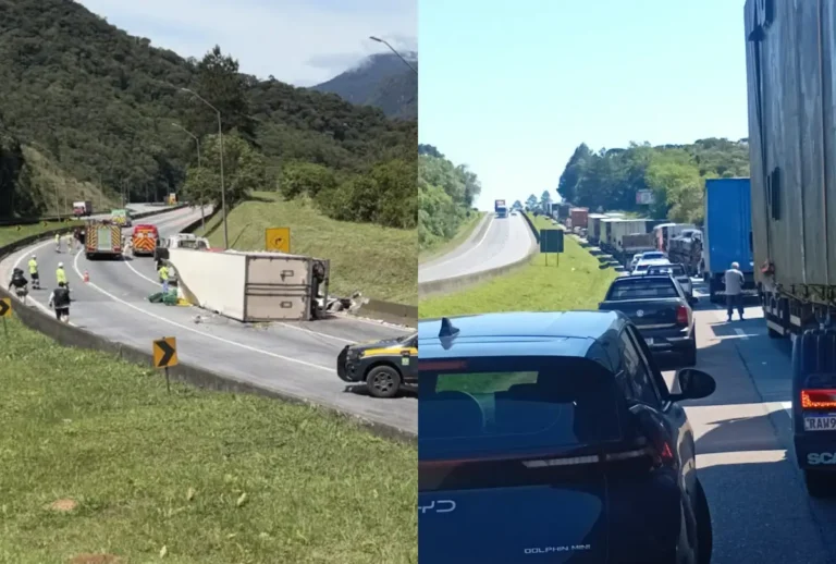 Acidente na BR-376 interditou a via