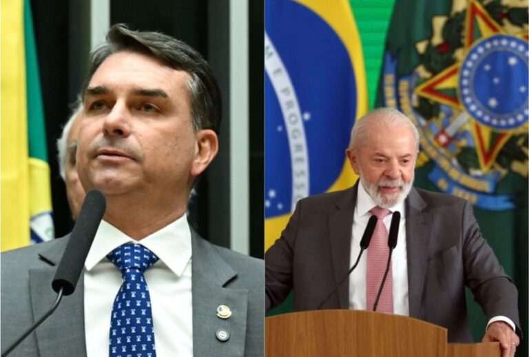 Flávio Bolsonaro e Lula