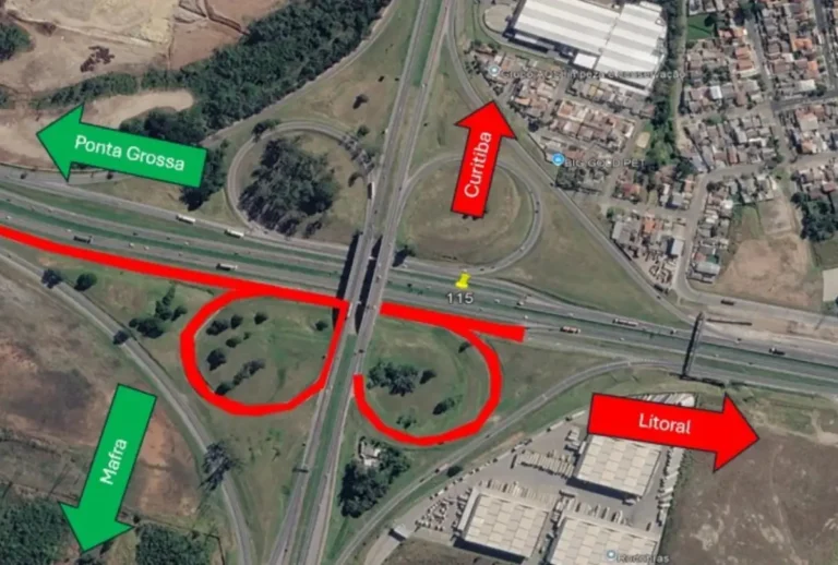A BR-116, em Curitiba, terá bloqueios de acessos na noite desta terça-feira (13) devido à realização de obras no pavimento.