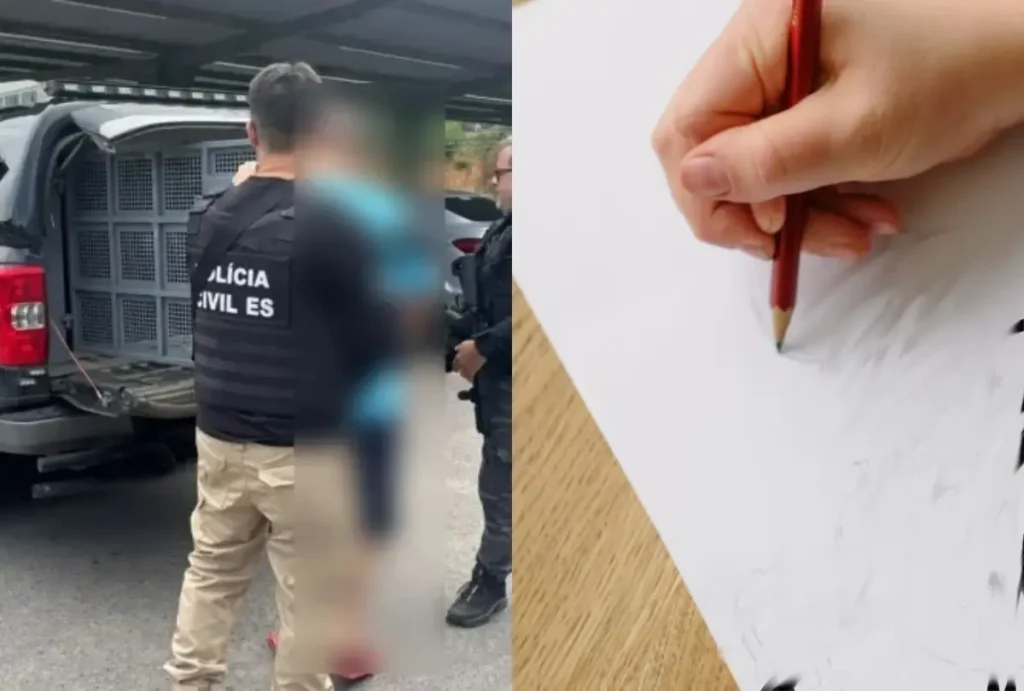 Desenhos feitos por uma menina de sete anos revelou abusos sexuais praticados pelo próprio pai da criança.
