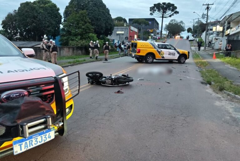 Motociclista morre em Curitiba