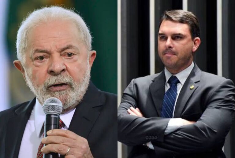 Lula e Flavio Bolsonaro