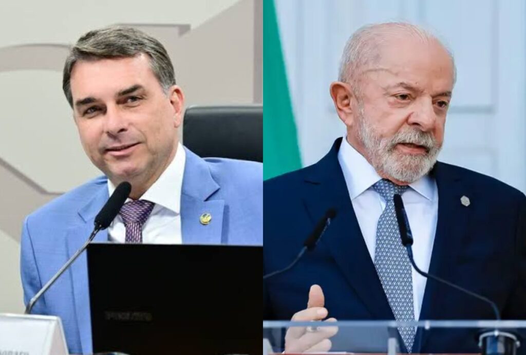 Flavio Bolsonaro e Lula