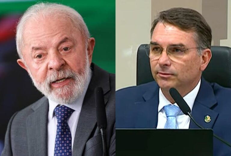 Lula e Flavio Bolsonaro